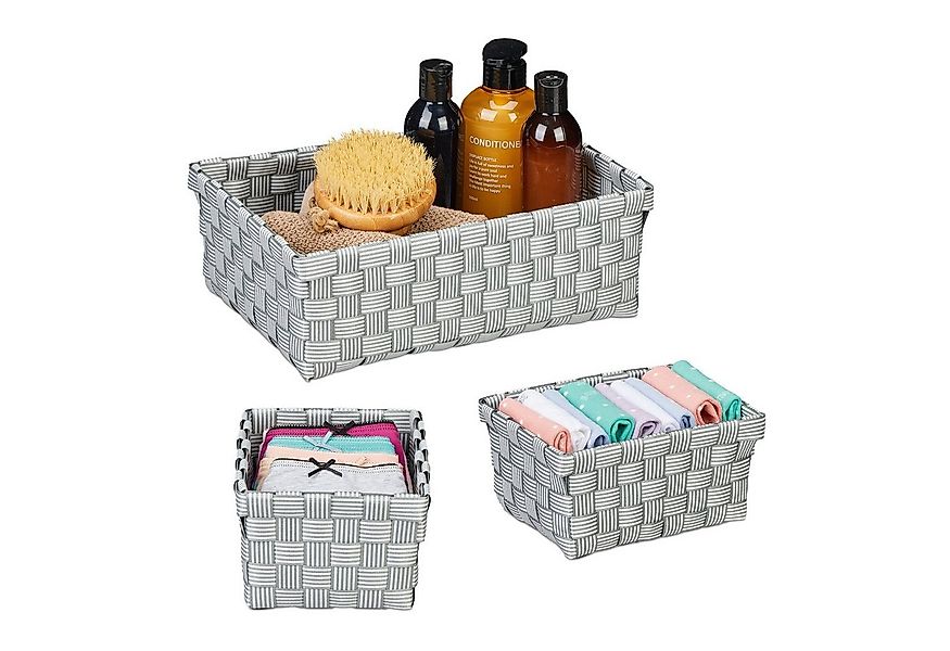 relaxdays Aufbewahrungskorb 3er Set günstig online kaufen