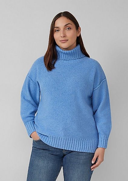 s.Oliver Longpullover Strickpullover Kuscheliger Strickpullover mit breitem günstig online kaufen