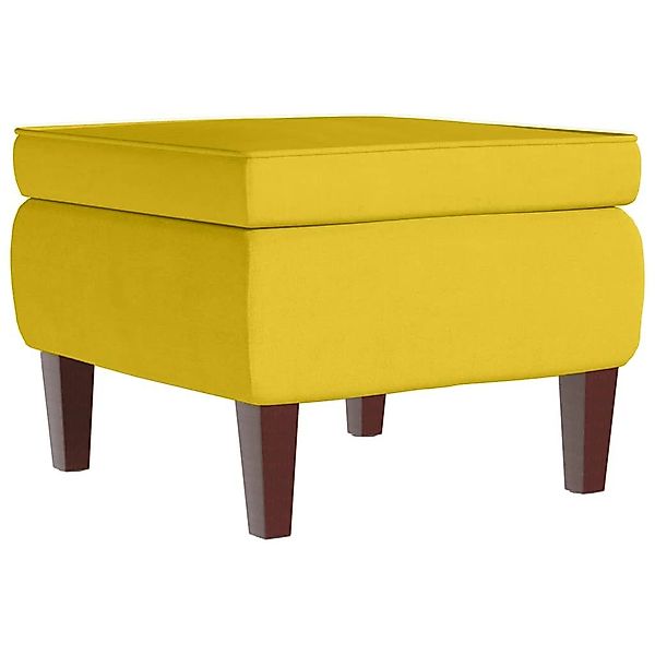 vidaXL Hocker Hocker mit Holzbeinen Gelb günstig online kaufen