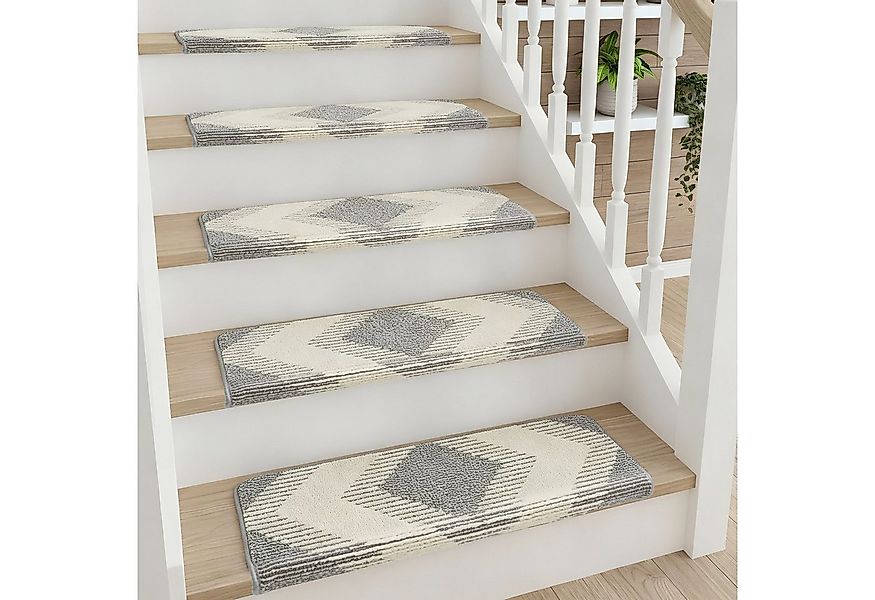 MECO Stufenmatte, Rechteckig, Höhe: 0.75 mm, Rutschfeste Bullnose Treppenst günstig online kaufen