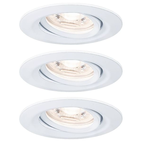 LED Einbauspot Nova Mini 310lm 2700K 3-er Set inkl. Treiber in Weiß-matt günstig online kaufen