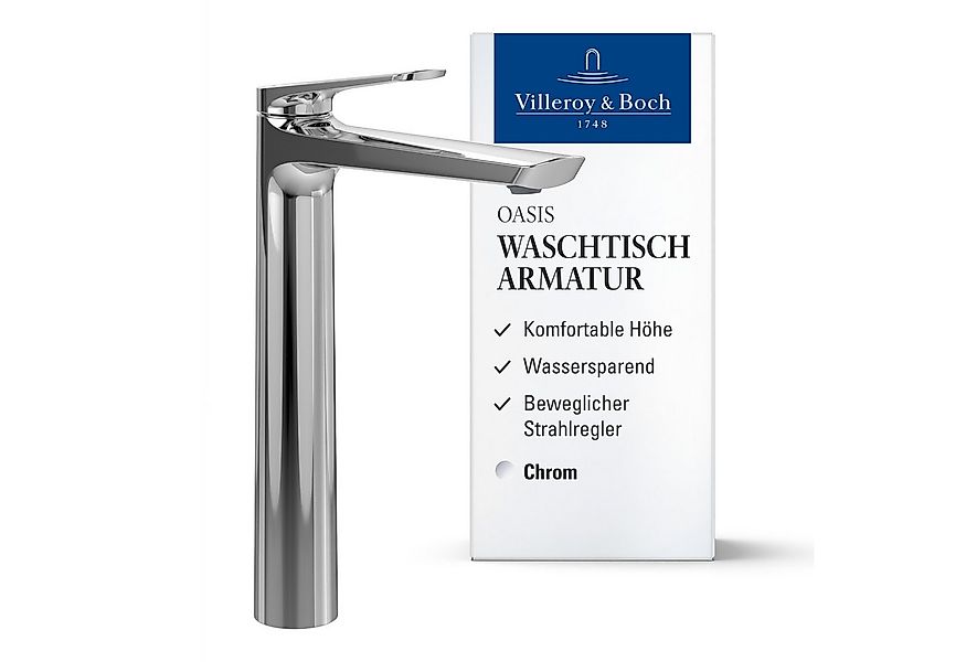 Villeroy & Boch Waschtischarmatur Wasserhahn Bad mit Keramikkartusche, Wasc günstig online kaufen