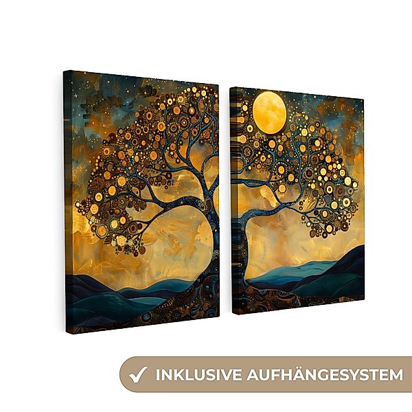 MuchoWow Leinwandbild Baum - Gelb - günstig online kaufen