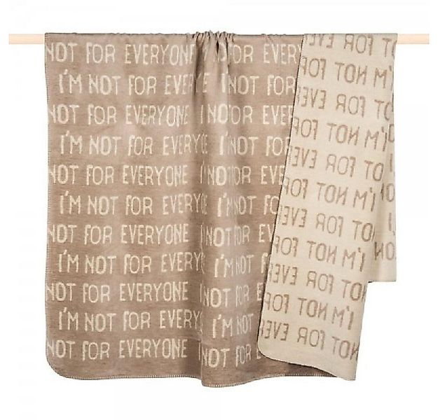 Wohndecke Decke Letters Im not Taupe (150x200cm), PAD günstig online kaufen