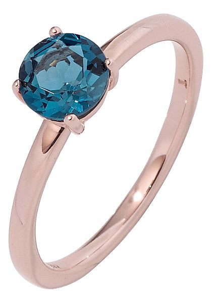 JOBO Goldring "Ring mit Blautopas", 585 Roségold günstig online kaufen