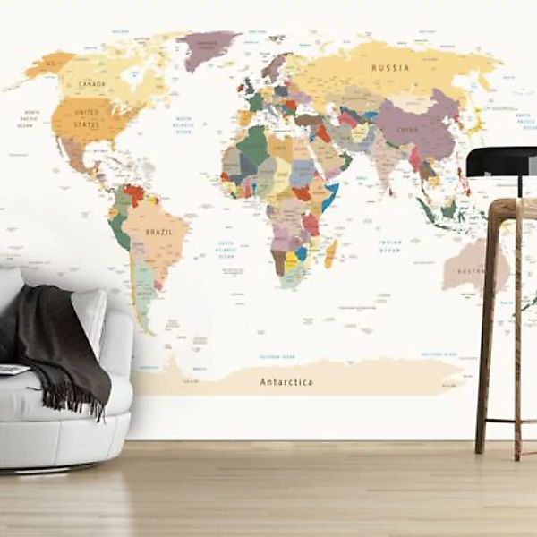 artgeist Fototapete World Map mehrfarbig Gr. 250 x 175 günstig online kaufen