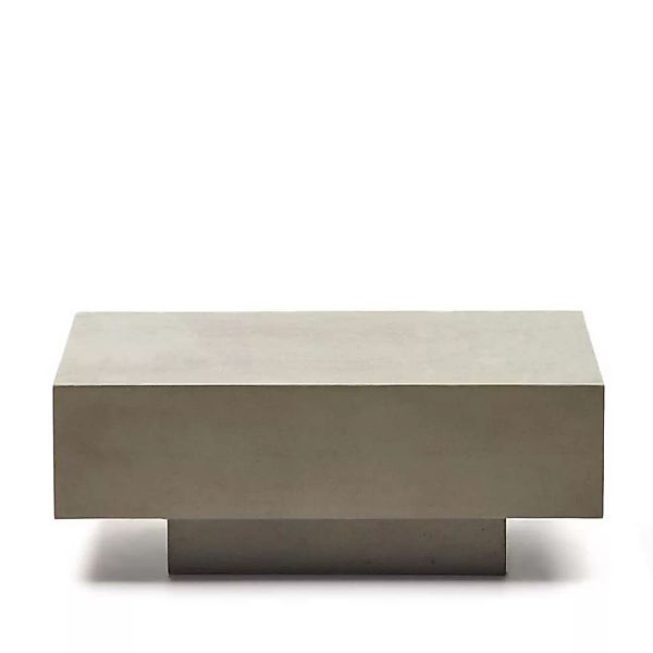 Couchtisch Faserzement grau in modernem Design 80 cm breit günstig online kaufen