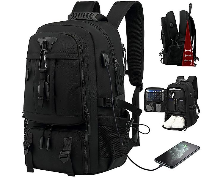 NULSTA Laptoprucksack Rucksack Handgepäck Groß Erweiterbarer für Laptop 15, günstig online kaufen