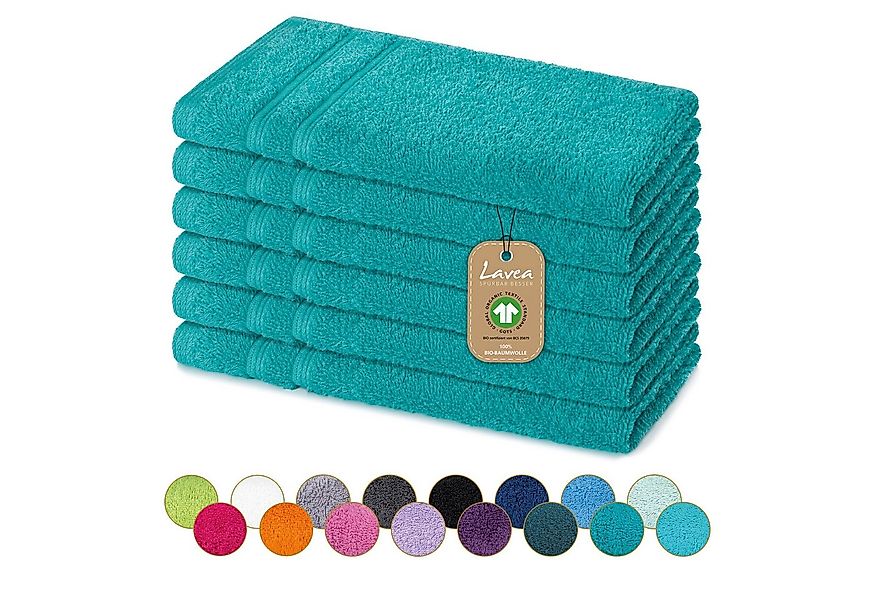 Lavea Gästehandtuch Bali Gästetücher 30x50 cm, Weiches Bio-Baumwollfrottee günstig online kaufen