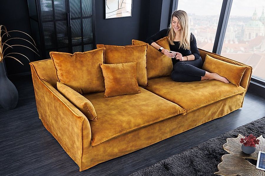 riess-ambiente 3-Sitzer HEAVEN 210cm senfgelb · Hussensofa inkl. Kissen und günstig online kaufen