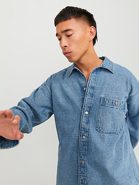 Jack & Jones Langarmhemd "JORSANTORINI DENIM OVERSHIRT LS SN" günstig online kaufen