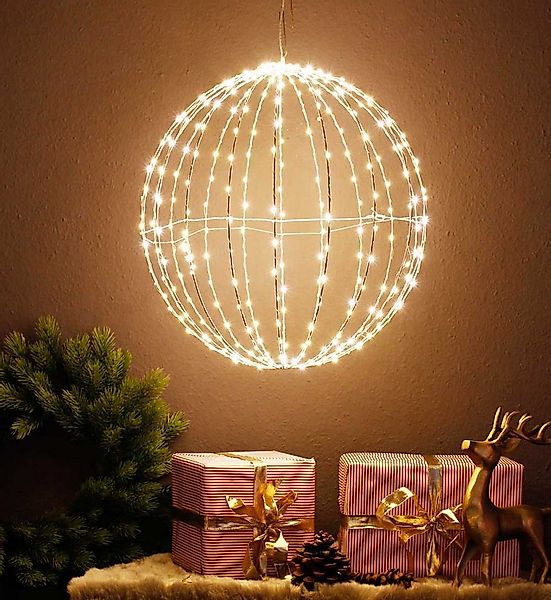 Arnusa LED Kugelleuchte Weihnachtsbeleuchtung 320 LED 50 cm Leuchtkugel mit günstig online kaufen