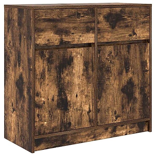 vidaXL Sideboard mit Schublade Räuchereiche 80x34x76 cm Holzwerkstoff 86153 günstig online kaufen