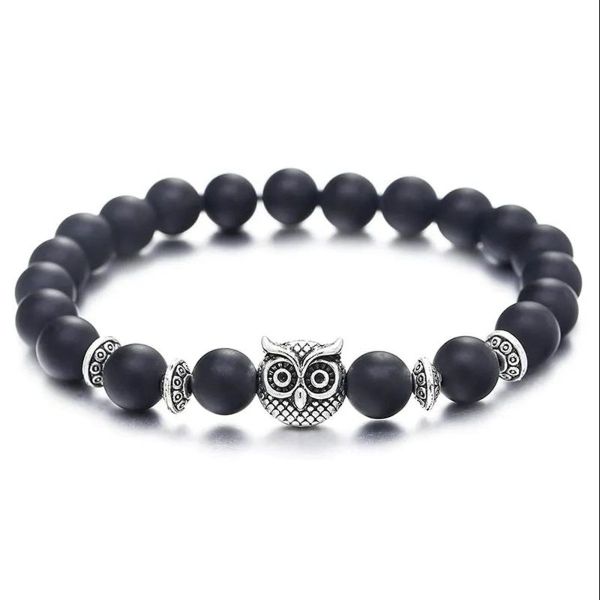KARMA Perlenarmband Eule Braun, Weiß od. günstig online kaufen