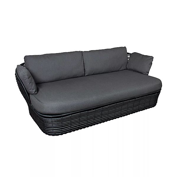 Cane-Line - Basket 2-Sitzer Outdoor Sofa - grau, graphit/Stoff Cane-line Ai günstig online kaufen