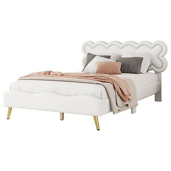 TavilaEcon Polsterbett Jugendbett Doppelbett mit stilvollem Wolken-Kopfteil günstig online kaufen