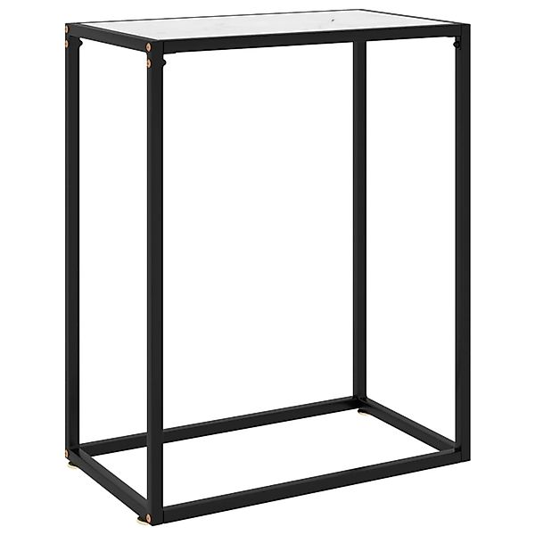 vidaXL Konsolentisch Weiß 60x35x75 cm Hartglas 322805 günstig online kaufen