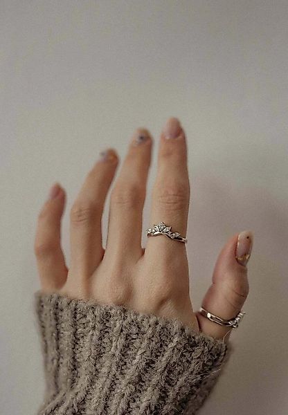 Hey Happiness Silberring Trauring Zirkonia, vergoldet, Kristalle Verlobungs günstig online kaufen