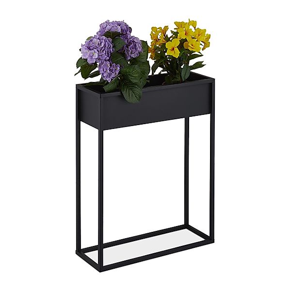 relaxdays Blumenständer Metall Blumenständer in Schwarz günstig online kaufen