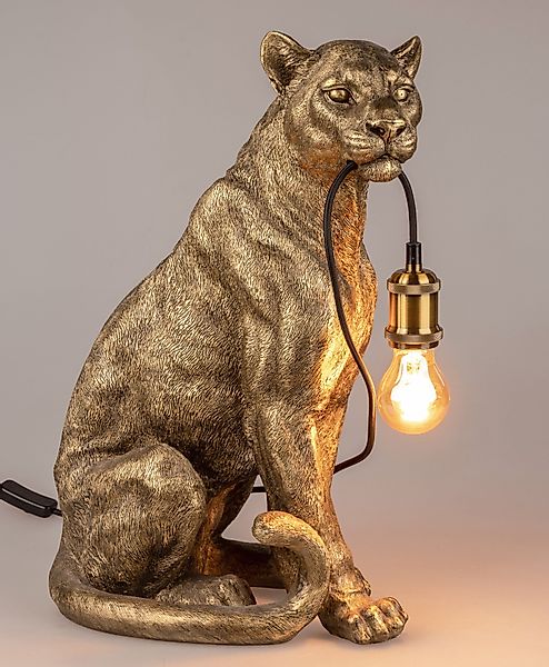 formano Nachttischlampe Katze, Farbe: Gold, Motiv: günstig online kaufen