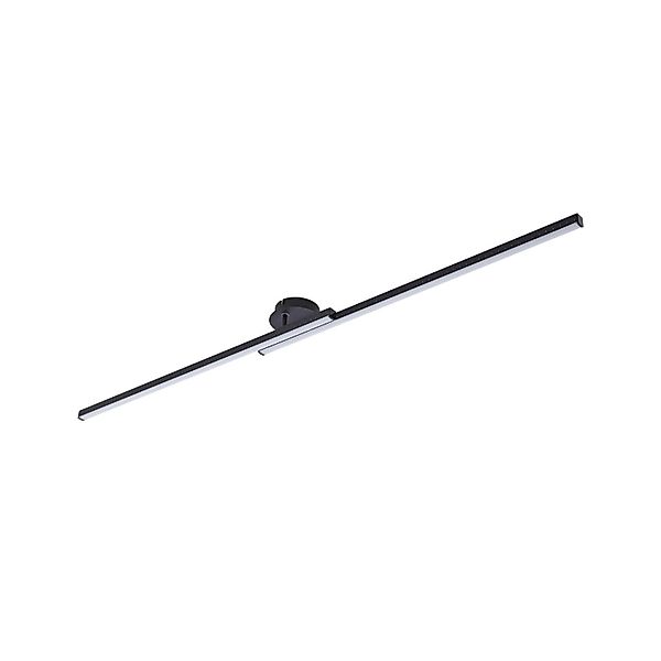 Lindby LED Deckenleuchte Aurendor 10018689 Modern in Schwarz aus Aluminium günstig online kaufen