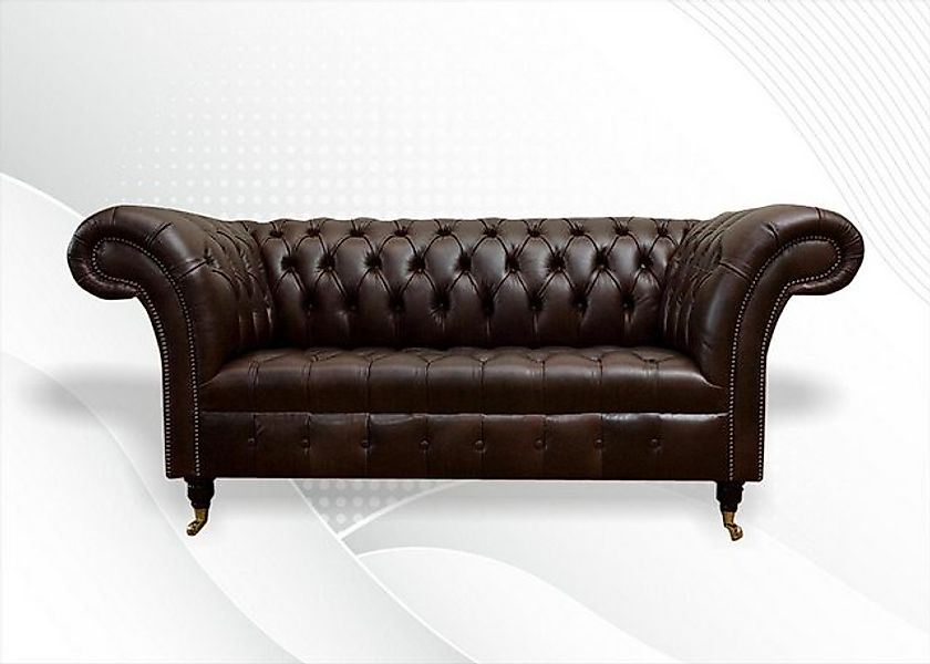 Xlmoebel Sofa Chesterfield Design Sofa-Set mit 2 Sitzplätzen aus Leder in B günstig online kaufen