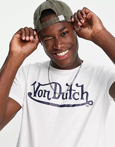 Von Dutch – Alfa – T-Shirt in Weiß günstig online kaufen