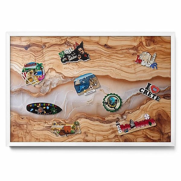 Tulup Magnettafel Bedruckte Magnettafel für die Wand Holzkonstruktion Mit H günstig online kaufen