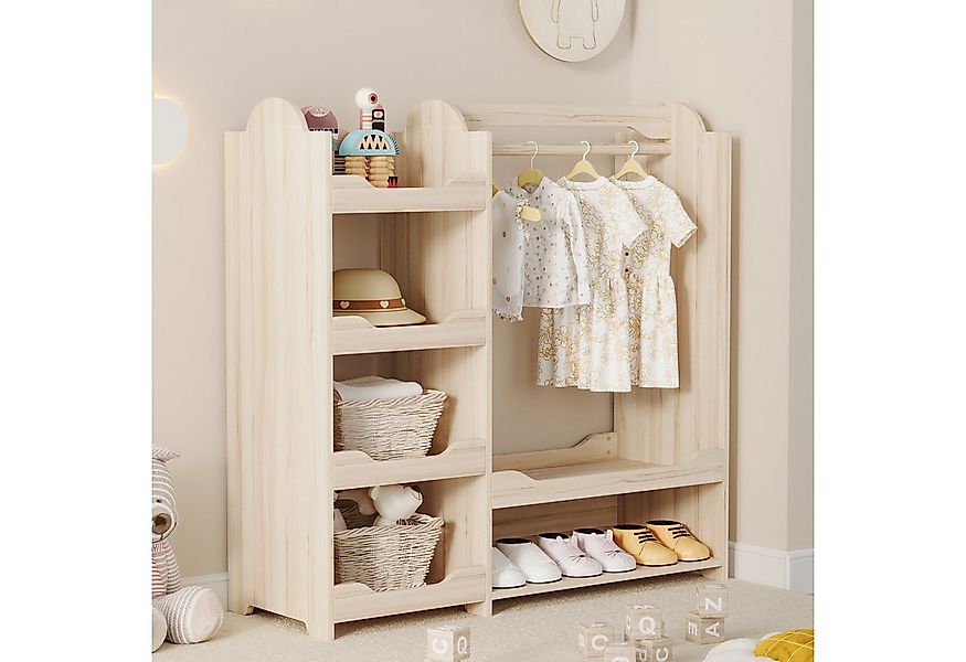 Flieks Garderoben-Set, Kleiderständer Kindergarderobe mit Stange und 4 Rega günstig online kaufen