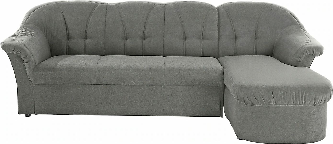DOMO collection Ecksofa "Pegnitz, elegante Rückensteppung, komfortabel, L-F günstig online kaufen