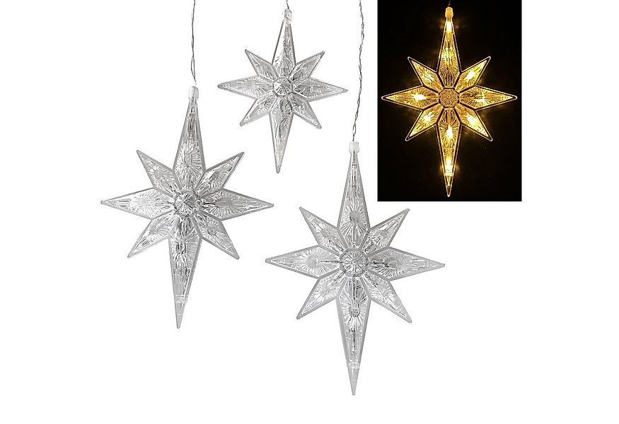 Online-Fuchs LED Stern 4 Sterne für Weihnachten zum Aufhängen mit Saugnapf- günstig online kaufen