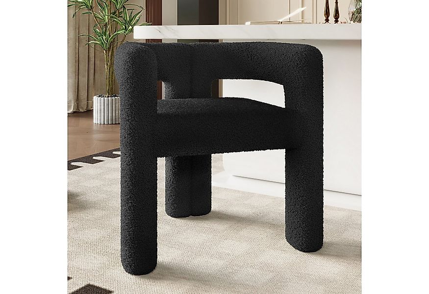 MODFU Polsterstuhl Armlehnstuhl Esszimmerstuhl (Teddy-Flor Sessel ergonomis günstig online kaufen