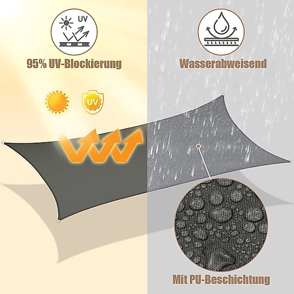 Woltu Sonnensegel, (1-tlg), aus PES, 200 günstig online kaufen