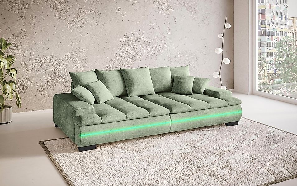 Mr. Couch Big-Sofa "Haiti II", RGB-LED Beleuchtung, Kaltschaumpolsterung, b günstig online kaufen
