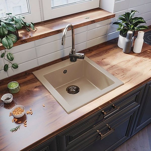 Faizee Möbel Granitspüle Graniteinbauspüle für moderne und traditionelle Kü günstig online kaufen