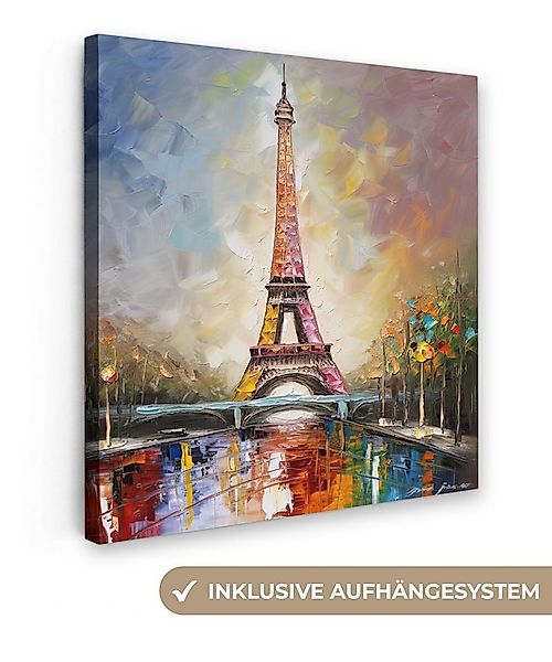OneMillionCanvasses® Leinwandbild Eiffelturm - Ölfarbenoptik - Paris, Fotod günstig online kaufen