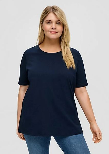s.Oliver Kurzarmshirt T-Shirt mit Plisseefalten am Rücken Insert günstig online kaufen