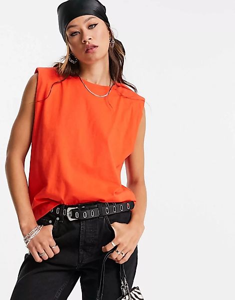 AllSaints – Coni – Tanktop in Orange günstig online kaufen