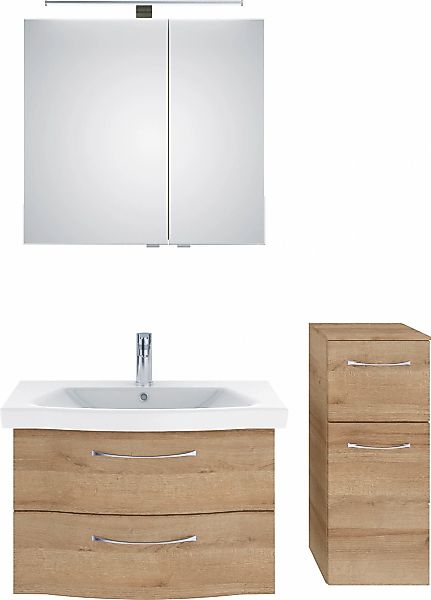 Saphir Badmöbel-Set "6005 Sprint 3-teilig, Keramik-Waschtisch mit LED-Spieg günstig online kaufen