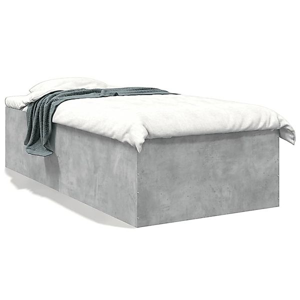 vidaXL Bettgestell Betongrau 100x200 cm Holzwerkstoff 3280961 günstig online kaufen