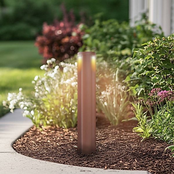 Lucande LED-Wegeleuchte Raiku, rostfarben, Aluminium, 65 cm günstig online kaufen