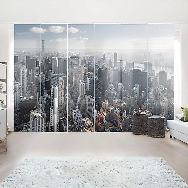 Schiebegardinen Set Architektur & Skyline Upper Manhattan New York City günstig online kaufen
