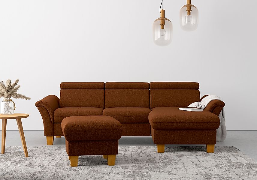 Home affaire "Lindgren L-Form" wahlweise mit Bett mit klappbaren Rollen, Ka günstig online kaufen