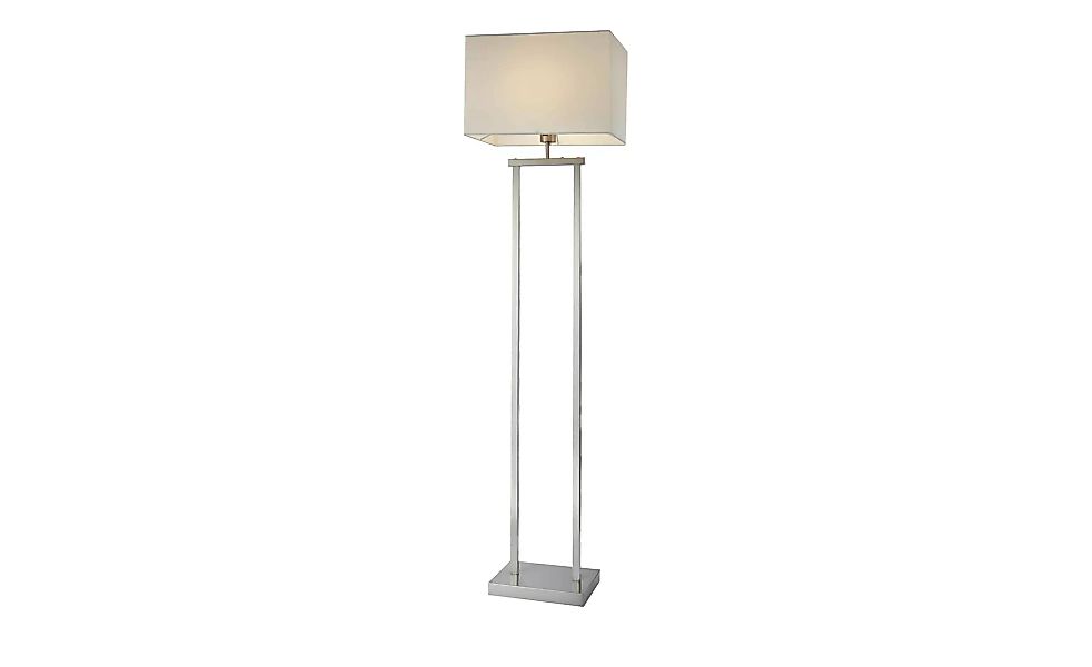 Stehleuchte, Stoffschirm in eckig - silber - 27 cm - 150 cm - Lampen & Leuc günstig online kaufen