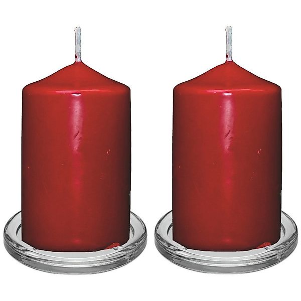 Koopman Kerzenhalter Kerzenständer Kerzenteller Glas Ø 10 cm Transparent 2/ günstig online kaufen