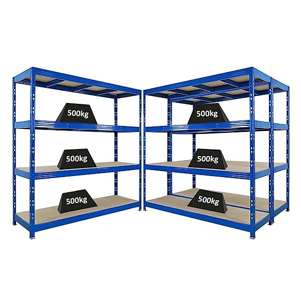 PROREGAL Mega Deal 3x Profi Schwerlastregal Rhino HxBxT 200x200x60cm 4 Span günstig online kaufen