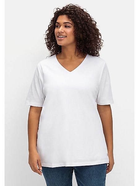 Sheego T-Shirt Große Größen mit doppellagigem günstig online kaufen