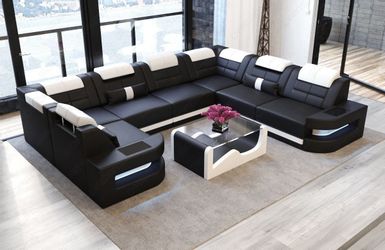 Sofa Dreams Wohnlandschaft Ledersofa Como U günstig online kaufen