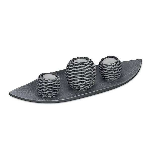 relaxdays Teelichthalter mit Tablett Kerzen Deko günstig online kaufen