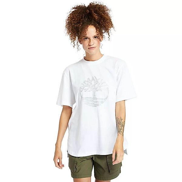 Timberland Reflective Logo Oversized Kurzarm T-shirt M White günstig online kaufen